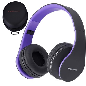 Casti Audio Bluetooth PowerLocus Over-Ear Wireless, HD Stereo pliabile cu optiune AUX, micro SD / TF, FM microfon incorporat pentru iPhone, Android, Laptop, PC - Negru/Violet Casti Audio Bluetooth PowerLocus Over-Ear Wireless, HD Stereo pliabile cu optiune AUX, micro SD / TF, FM microfon incorporat pentru iPhone, Android, Laptop, PC - Negru/Violet