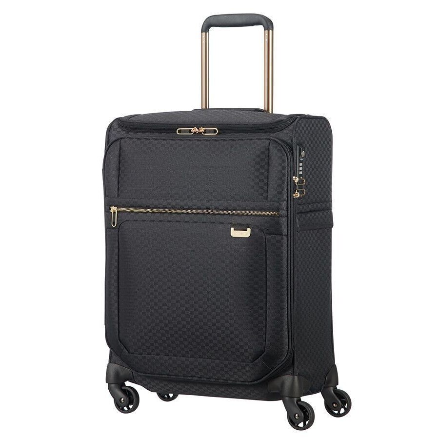 Troler spinner 55cm toppocket negru, auriu, Samsonite, uplite