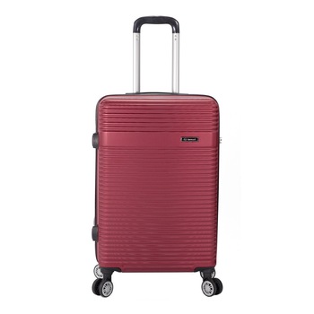 Troler Mediu, ABS, 4 Roti, BENZI, BZ 5418 - 65 cm, Rosu Troler Mediu, ABS, 4 Roti, BENZI, BZ 5418 - 65 cm, Rosu