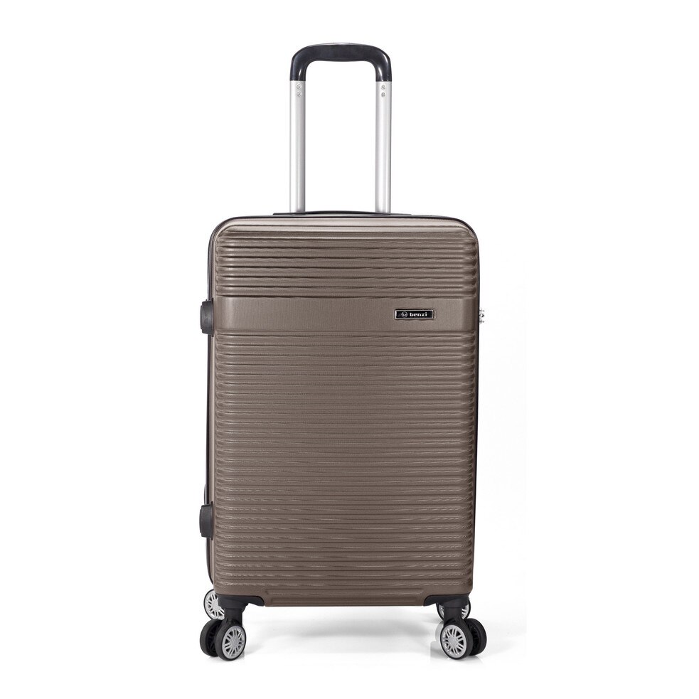 Troler Mediu, ABS, 4 Roti, BENZI, BZ 5418 - 65 cm, Maro