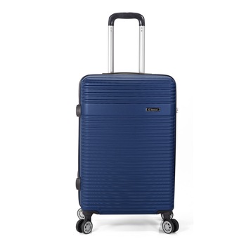 Troler Mediu, ABS, 4 Roti, BENZI, BZ 5418 - 65 cm, Bleumarin Troler Mediu, ABS, 4 Roti, BENZI, BZ 5418 - 65 cm, Bleumarin