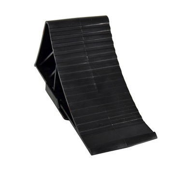 Piedica roata auto , din plastic , de culoare neagra , cu suport fixare , cala blocare roata , 1 bucata Piedica roata auto , din plastic , de culoare neagra , cu suport fixare , cala blocare roata , 1 bucata