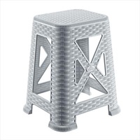 taburet cu aspect de ratan impletit plastic 45 cm inaltime alb imagen 8_0_
0