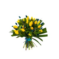 buchet lalele galbene si lavanda splendor multicolor 36x46 cm imagen 6_1_
0