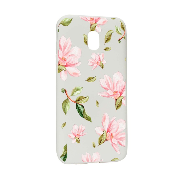 Husa de protectie Florile primaverii, pentru Samsung Galaxy J7 2018, rezistenta la uzura, anti-alunecare, din silicon Premium, W496