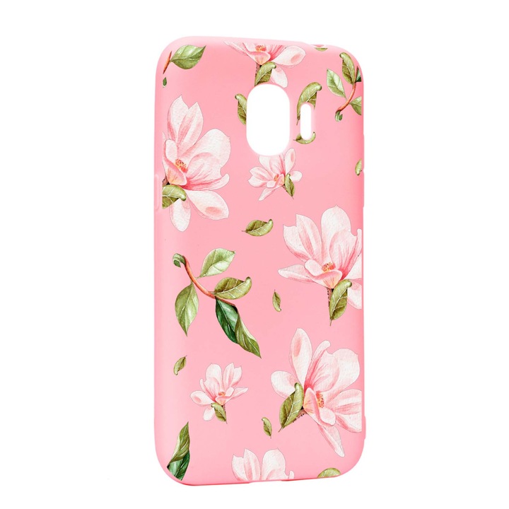 Husa de protectie Florile primaverii, pentru Samsung Galaxy J4 2018, rezistenta la uzura, anti-alunecare, din silicon Premium, P496