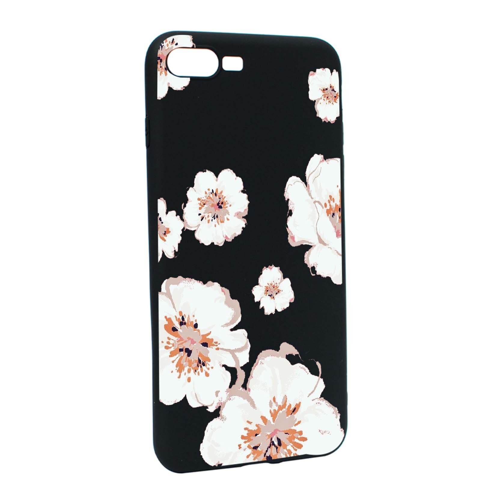 Husa de protectie Flori, culorile de pastel, pentru Apple iPhone 7 Plus / 8 Plus, rezistenta la uzura, anti-alunecare, din silicon Premium, B499