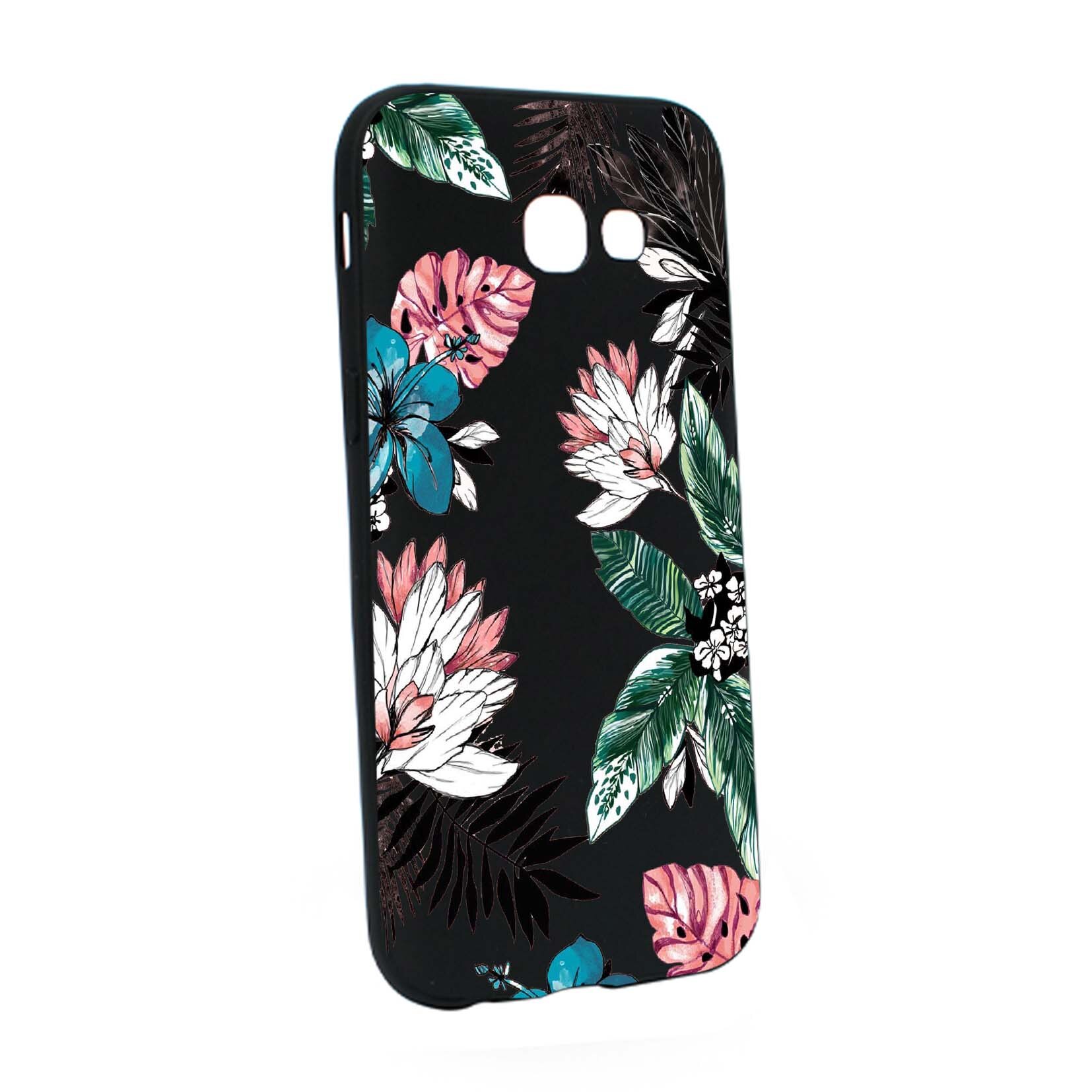 Husa de protectie Flori tropicale, pentru Samsung Galaxy A5 2017, rezistenta la uzura, anti-alunecare, din silicon Premium, B500