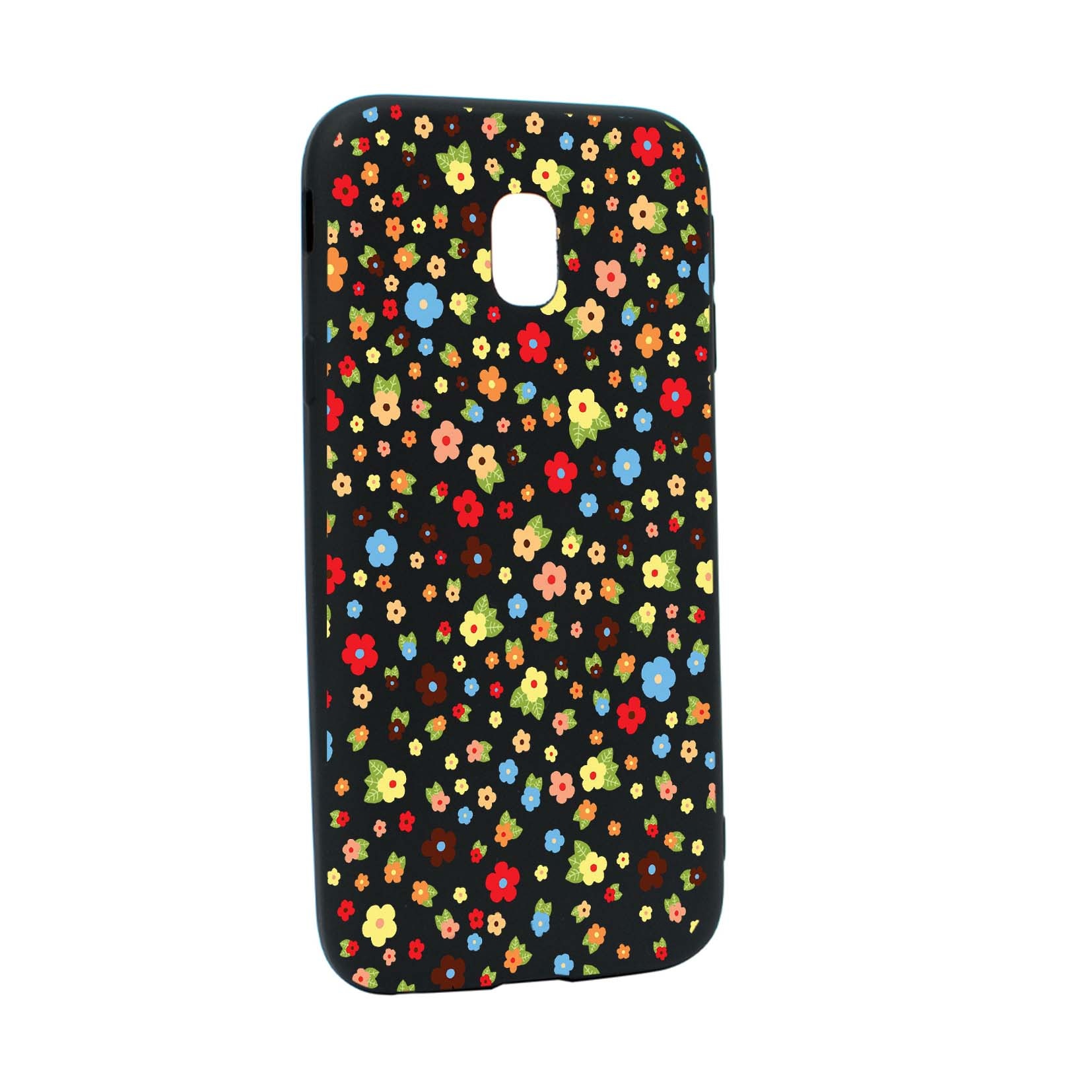Husa de protectie Happy Flowers, pentru Samsung Galaxy J7 2018, rezistenta la uzura, anti-alunecare, din silicon Premium, B501