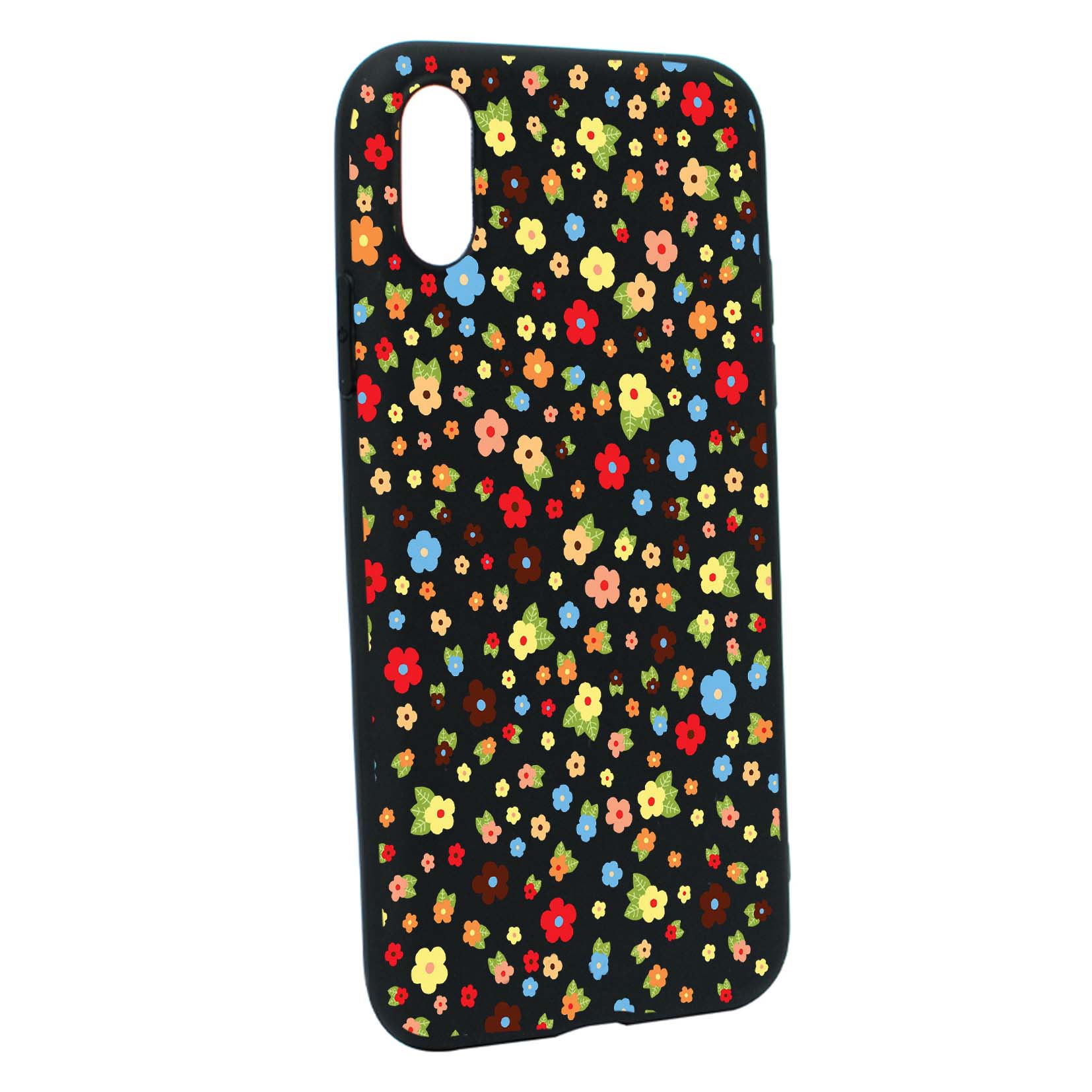 Husa de protectie Happy Flowers, pentru Apple iPhone XS / X, rezistenta la uzura, anti-alunecare, din silicon Premium, B501
