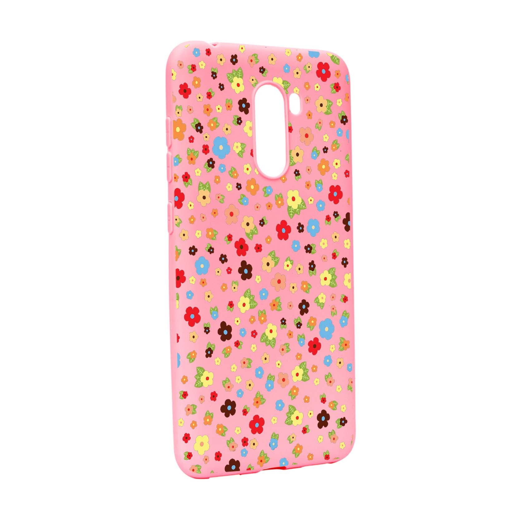 Husa de protectie Happy Flowers, pentru Xiaomi PocoPhone F1, rezistenta la uzura, anti-alunecare, din silicon Premium, P501
