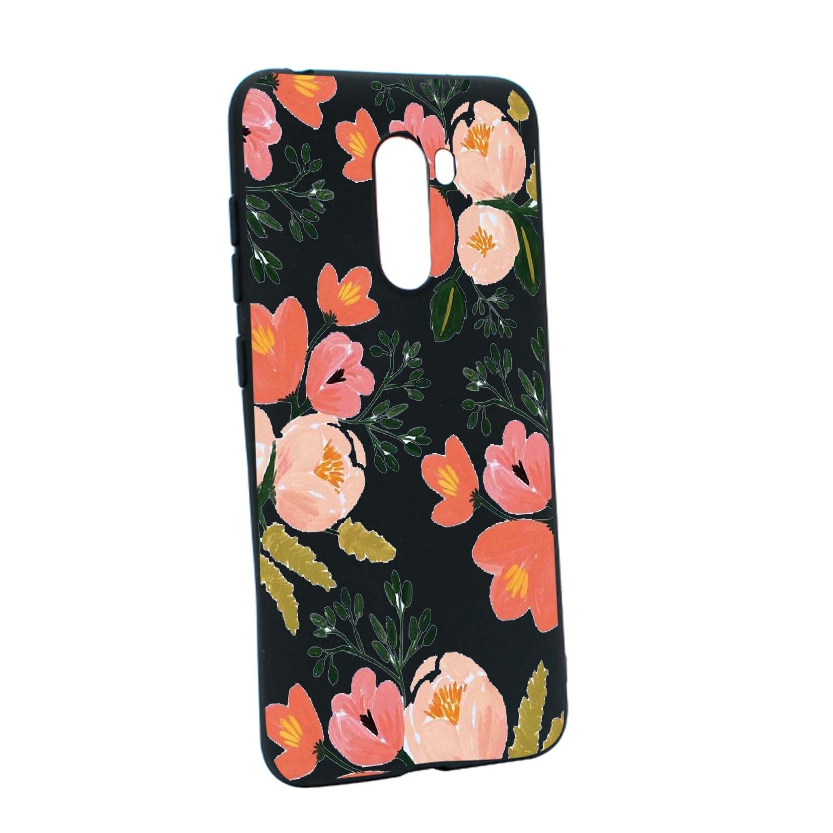 Husa de protectie Flori, culorile de pastel, pentru Xiaomi PocoPhone F1, rezistenta la uzura, anti-alunecare, din silicon Premium, B504