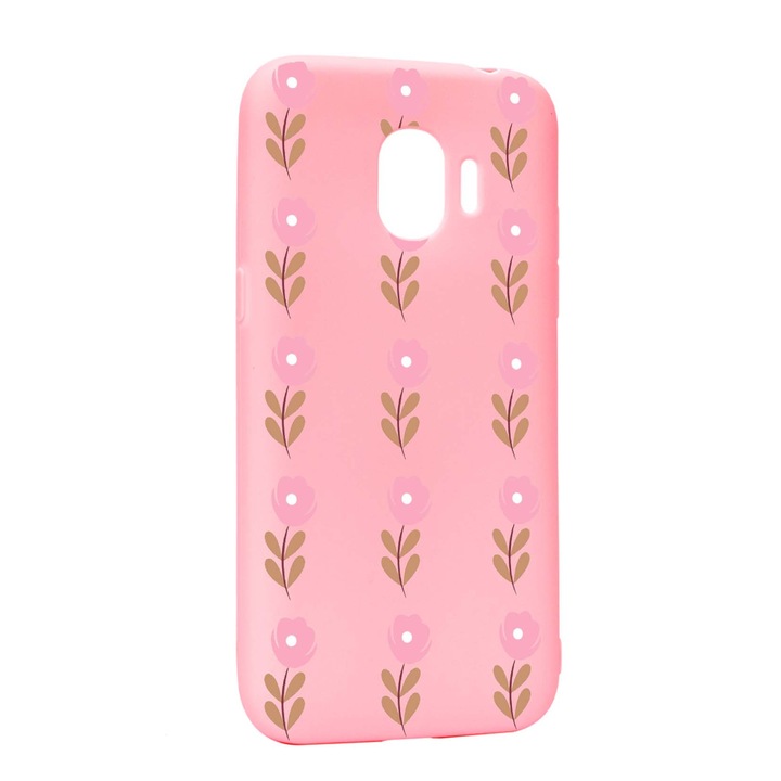 Husa de protectie Flori, pentru Samsung Galaxy J4 2018, rezistenta la uzura, anti-alunecare, din silicon Premium, P505