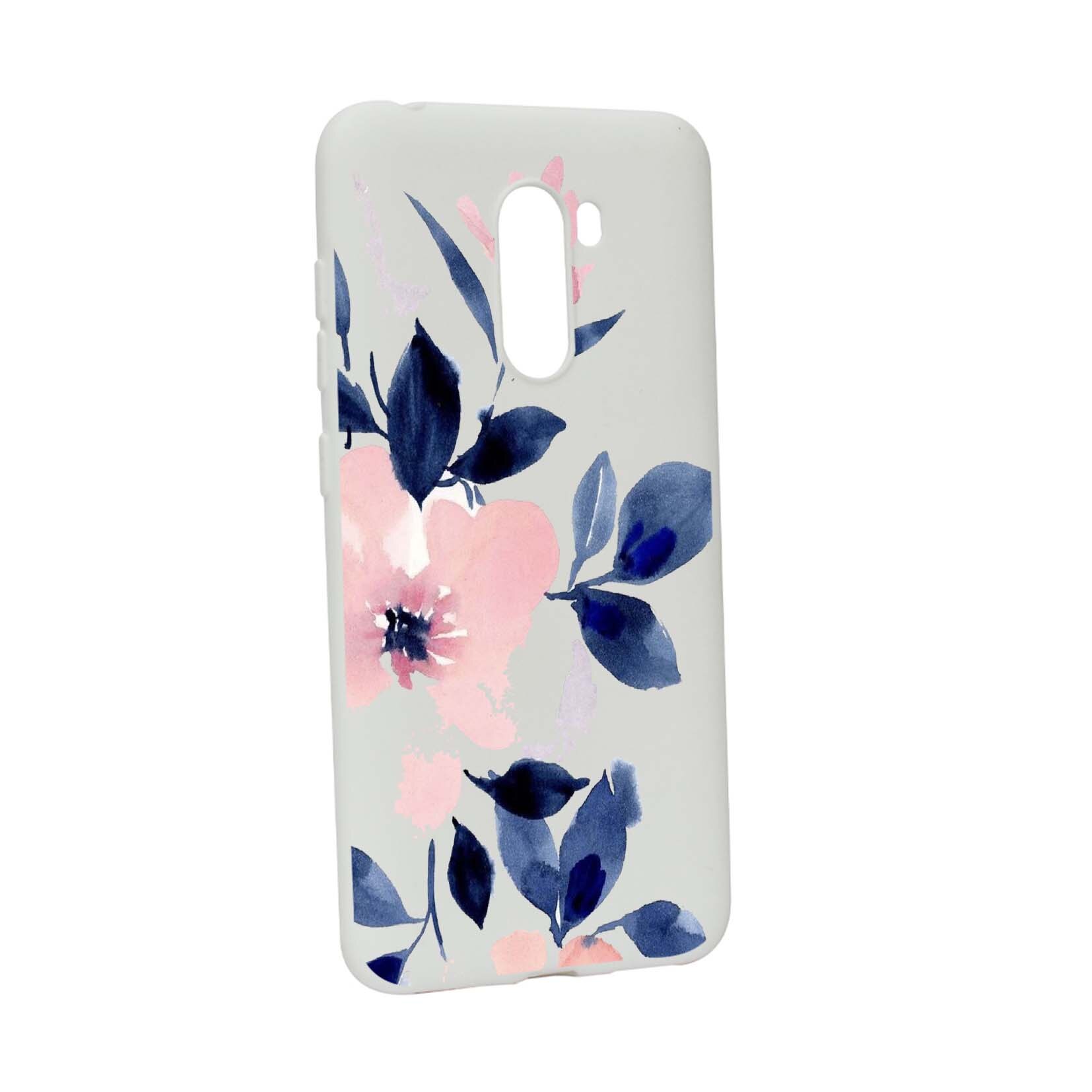 Husa de protectie Flori, culorile de pastel, pentru Xiaomi PocoPhone F1, rezistenta la uzura, anti-alunecare, din silicon Premium, W506