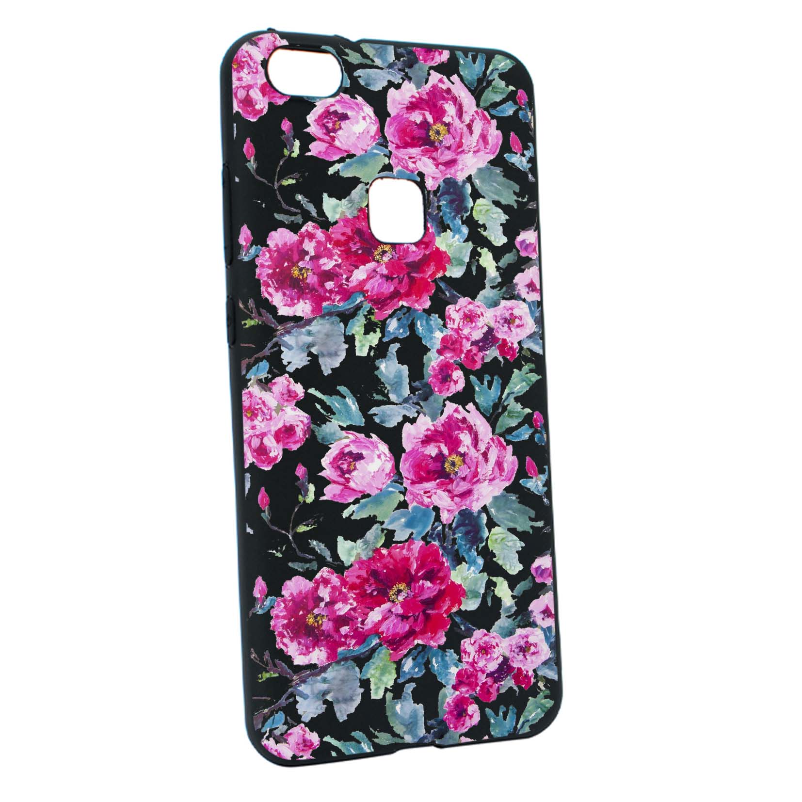 Husa de protectie Flori, culorile de pastel, pentru Huawei P10 Lite, rezistenta la uzura, anti-alunecare, din silicon Premium, B507