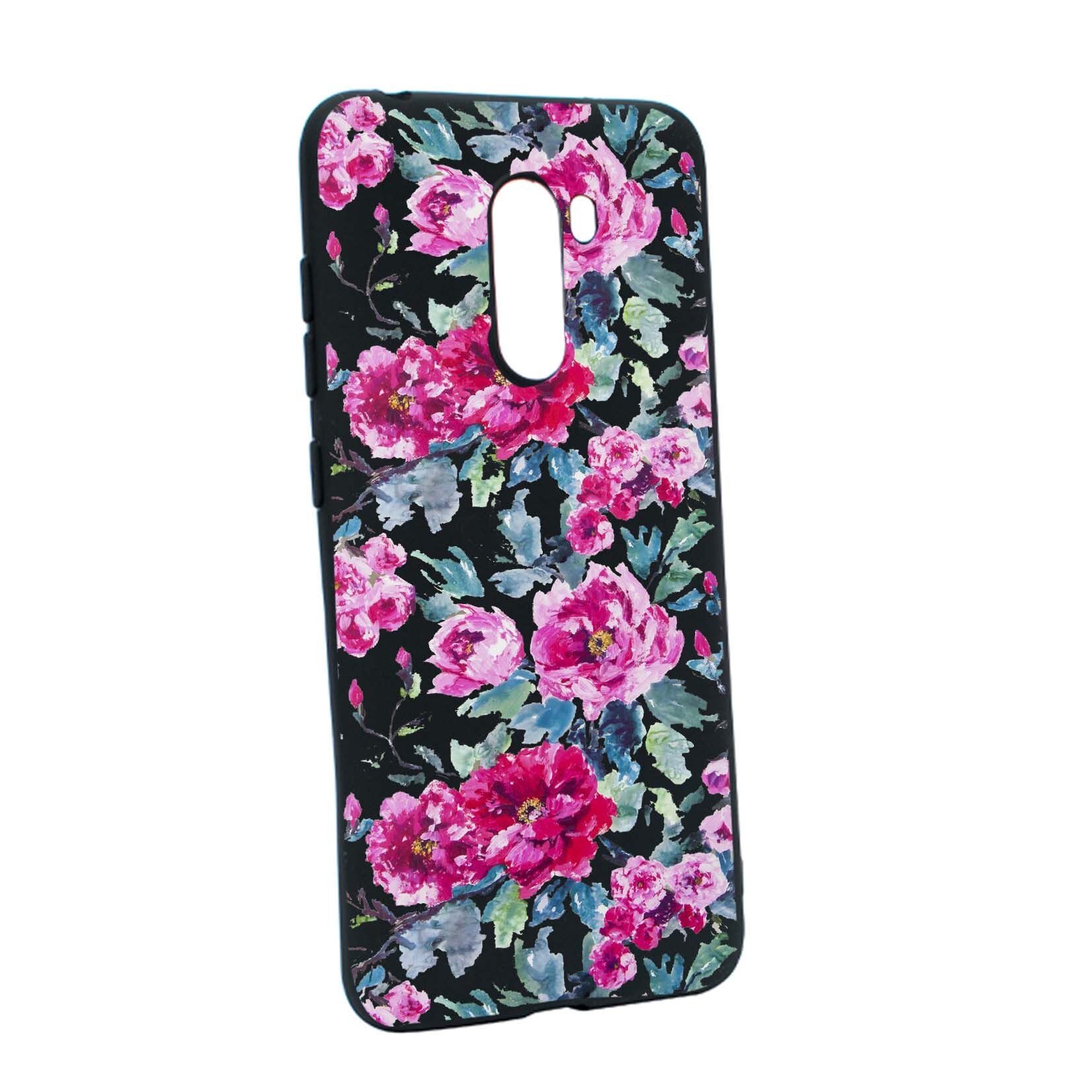 Husa de protectie Flori, culorile de pastel, pentru Xiaomi PocoPhone F1, rezistenta la uzura, anti-alunecare, din silicon Premium, B507