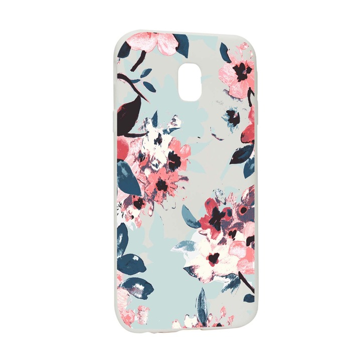 Husa de protectie Flori, culorile de pastel, pentru Samsung Galaxy J7 2018, rezistenta la uzura, anti-alunecare, din silicon Premium, W508