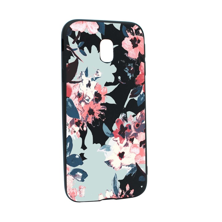 Husa de protectie Flori, culorile de pastel, pentru Samsung Galaxy J7 2018, rezistenta la uzura, anti-alunecare, din silicon Premium, B508