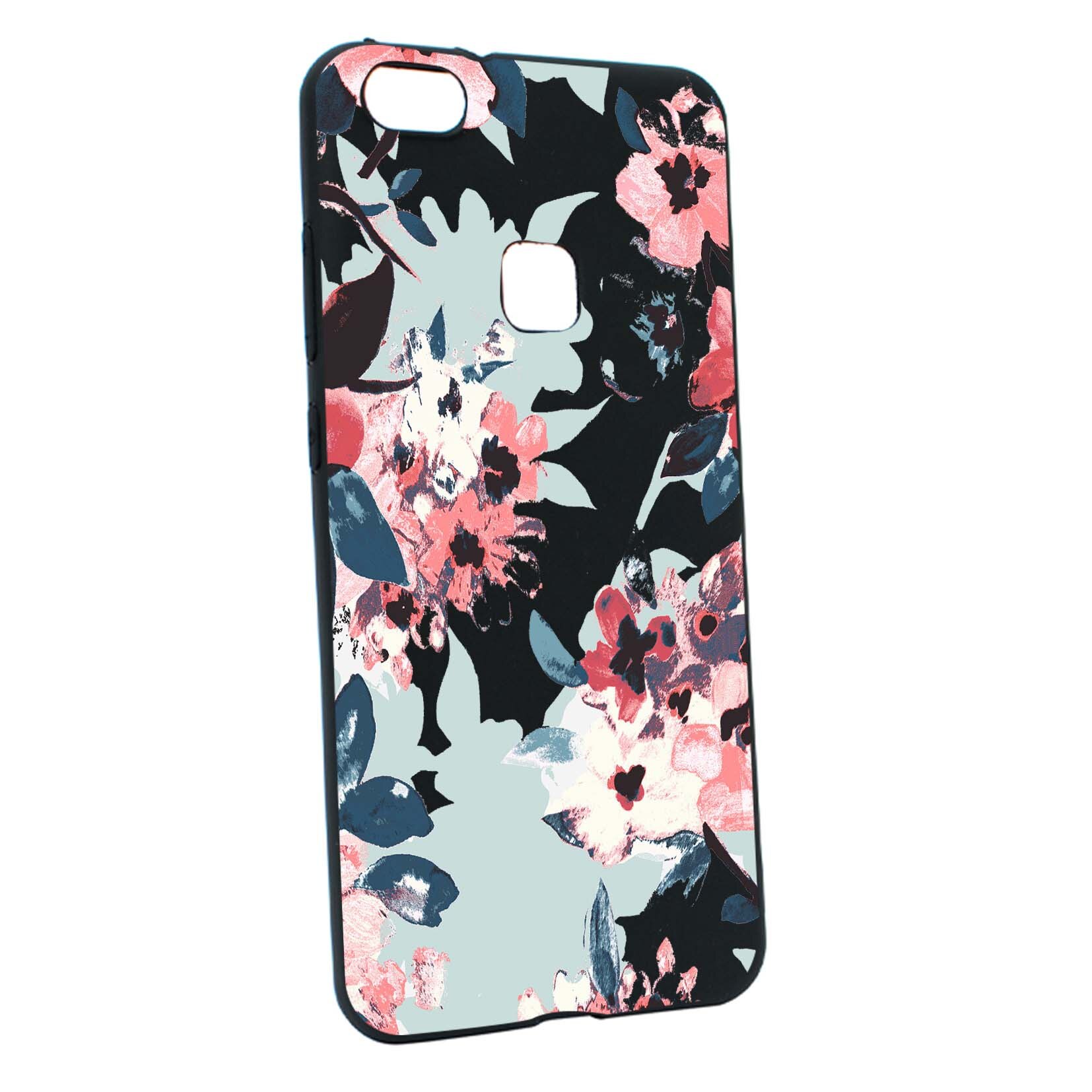 Husa de protectie Flori, culorile de pastel, pentru Huawei P10 Lite, rezistenta la uzura, anti-alunecare, din silicon Premium, B508