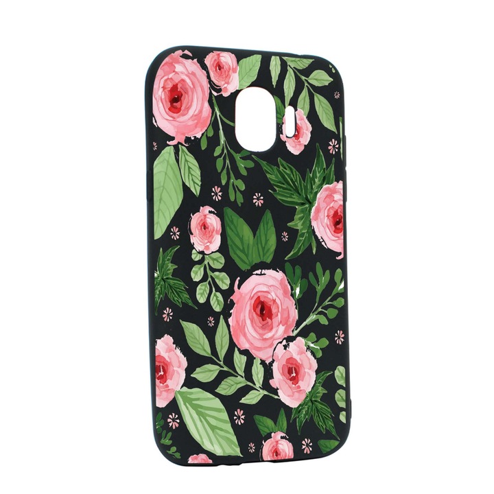 Husa de protectie Flori, culorile de pastel, pentru Samsung Galaxy J4 2018, rezistenta la uzura, anti-alunecare, din silicon Premium, B509