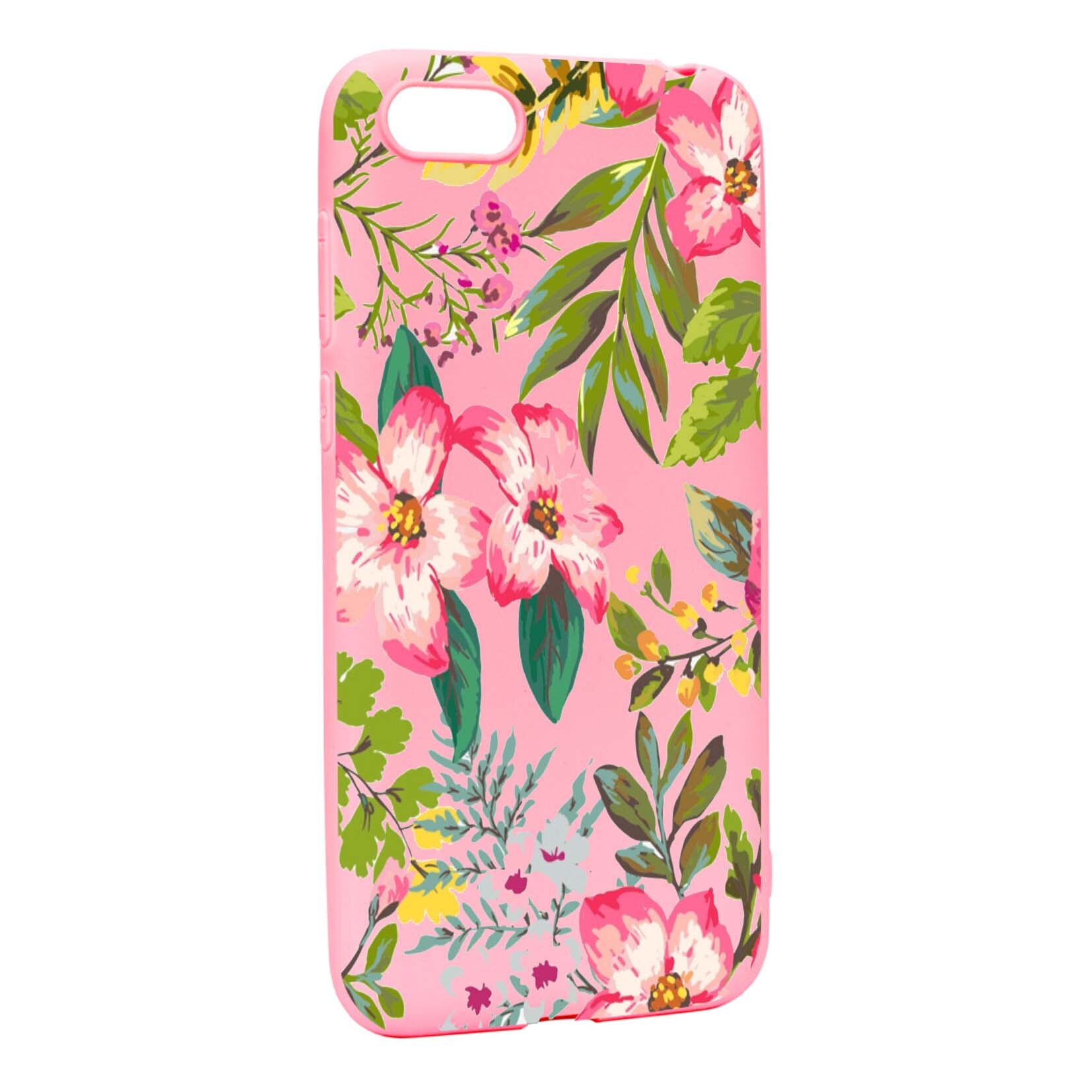 Husa de protectie Flori, culorile de pastel, pentru Apple iPhone 6 / 6S, rezistenta la uzura, anti-alunecare, din silicon Premium, P510