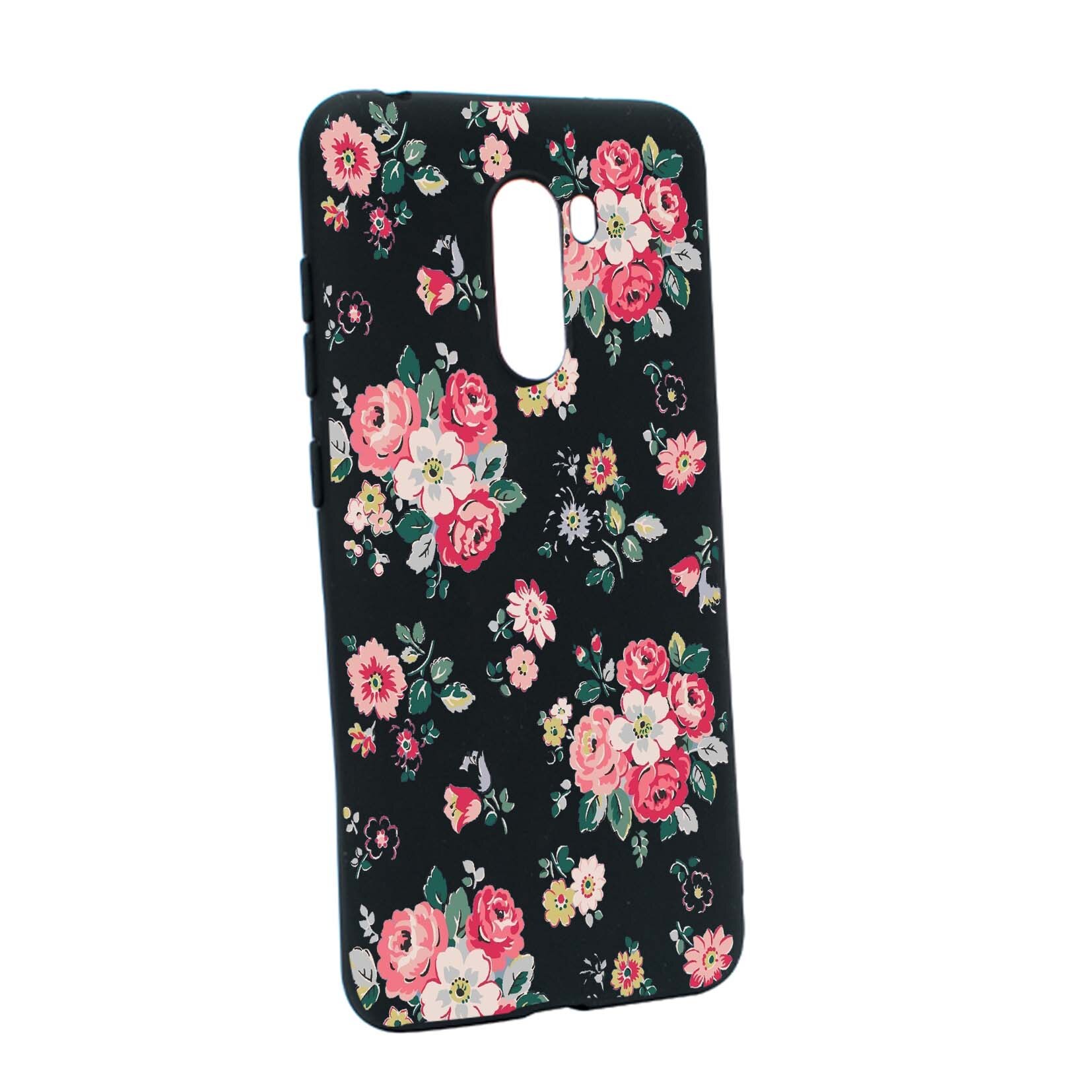 Husa de protectie Flori, culorile de pastel, pentru Xiaomi PocoPhone F1, rezistenta la uzura, anti-alunecare, din silicon Premium, B511