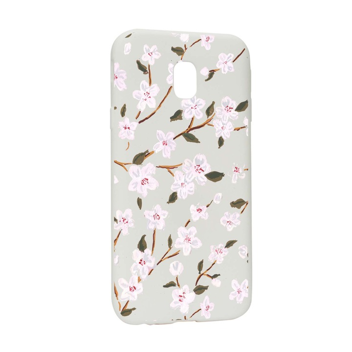 Husa de protectie Florile primaverii, pentru Samsung Galaxy J7 2018, rezistenta la uzura, anti-alunecare, din silicon Premium, W512