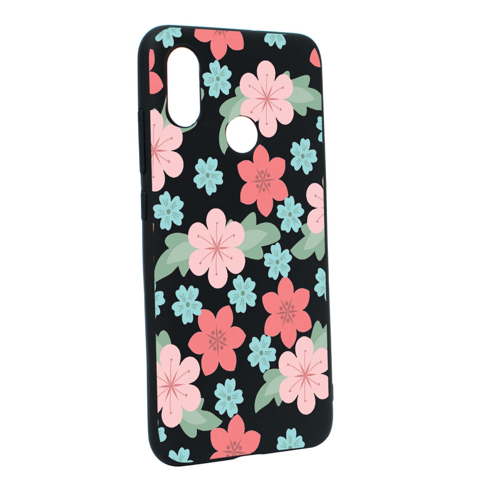 Husa de protectie Flori, culorile de pastel, pentru Xiaomi Mi A2 Lite / Redmi 6 Pro, rezistenta la uzura, anti-alunecare, din silicon Premium, B515