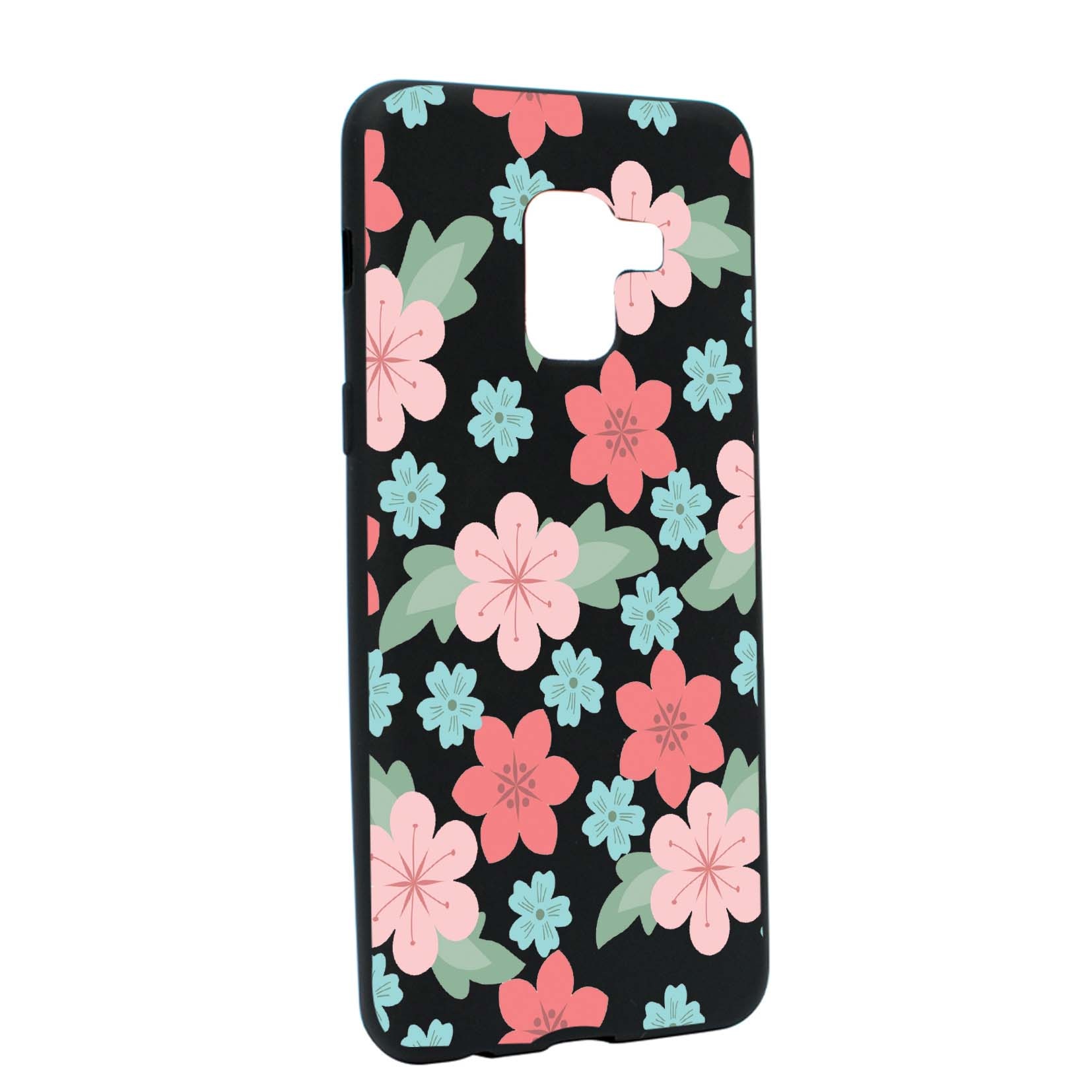 Husa de protectie Flori, culorile de pastel, pentru Samsung Galaxy A5 2018, rezistenta la uzura, anti-alunecare, din silicon Premium, B515