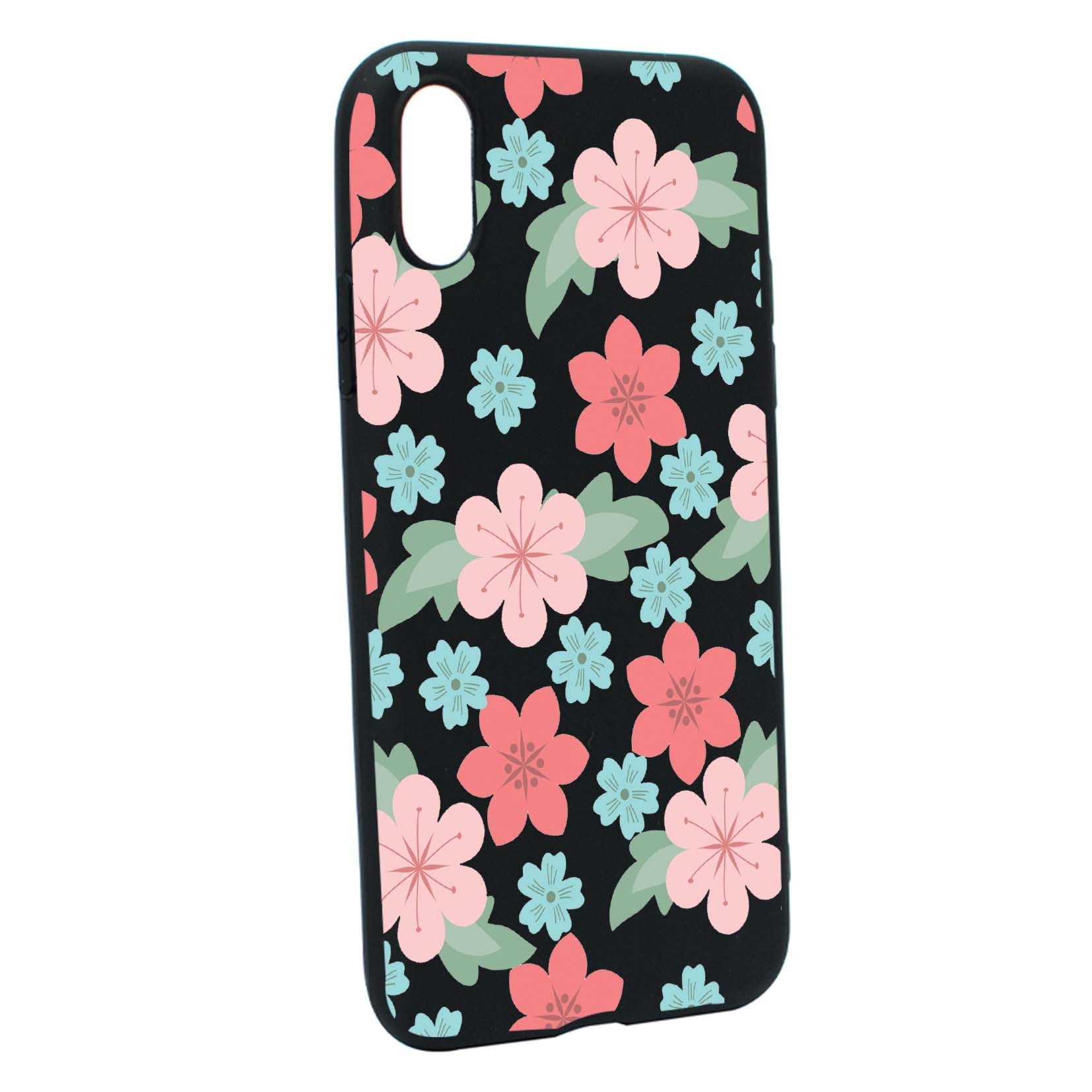 Husa de protectie Flori, culorile de pastel, pentru Apple iPhone XS Max, rezistenta la uzura, anti-alunecare, din silicon Premium, B515