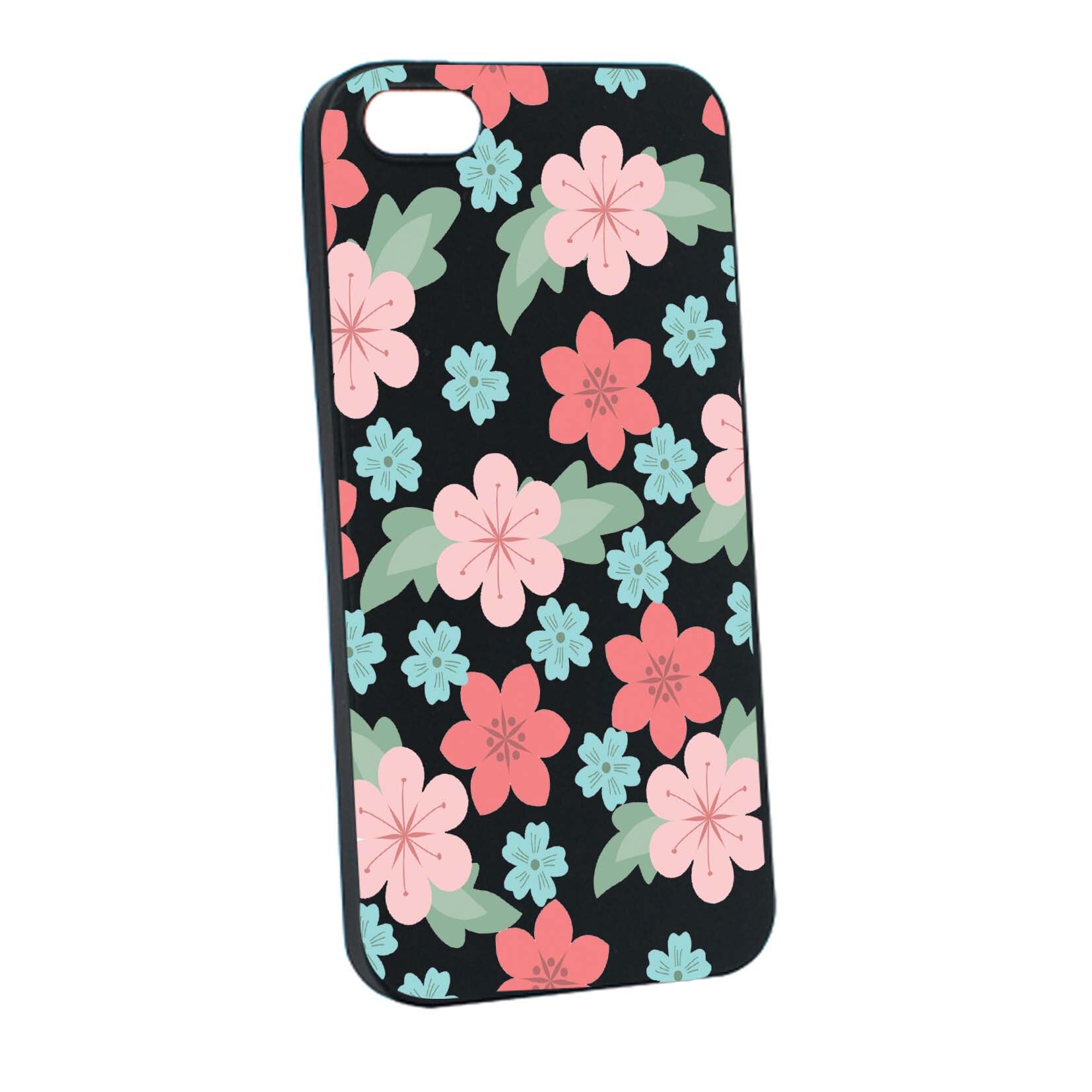 Husa de protectie Flori, culorile de pastel, pentru Apple iPhone SE / 5S / 5, rezistenta la uzura, anti-alunecare, din silicon Premium, B515