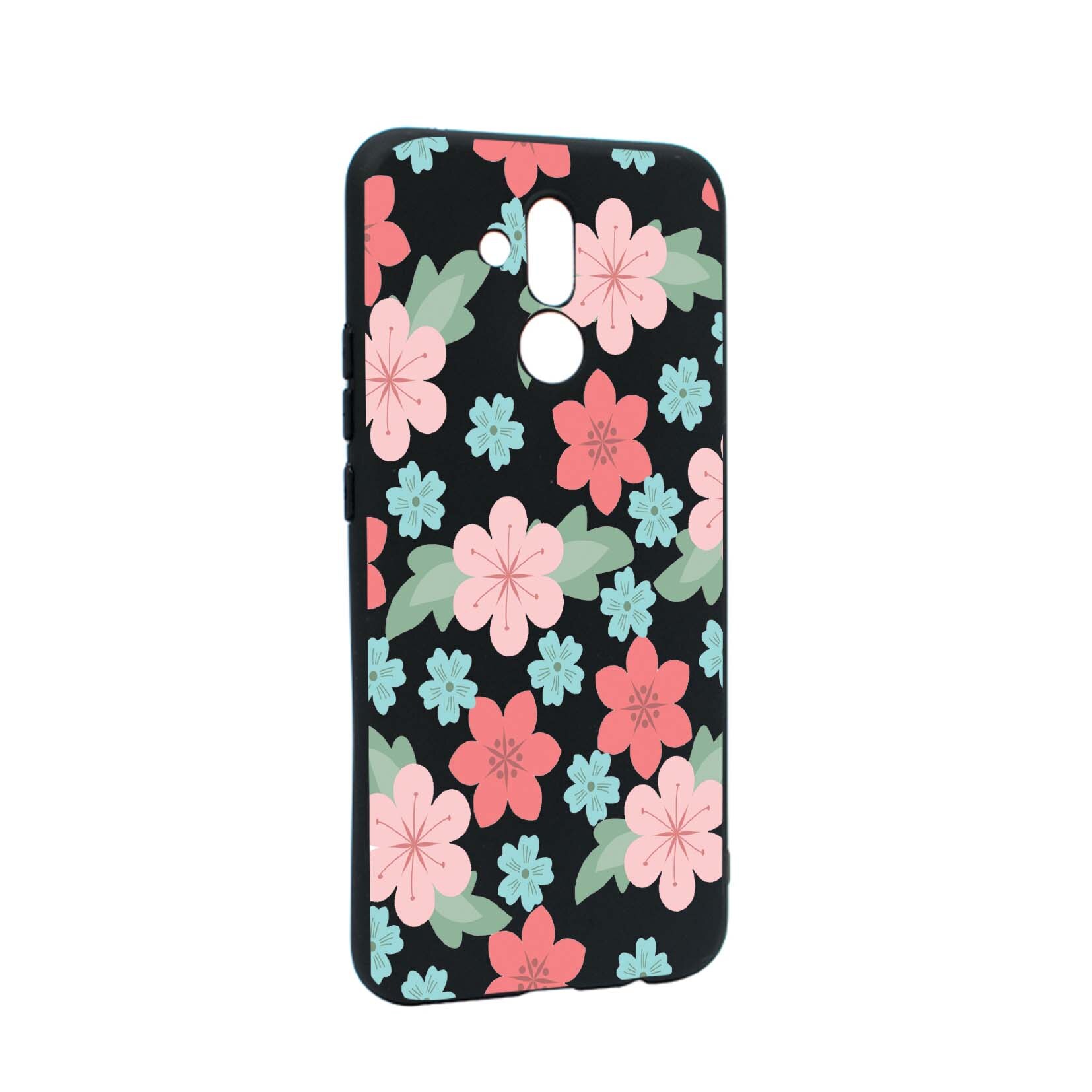Husa de protectie Flori, culorile de pastel, pentru Huawei Mate 20 Lite, rezistenta la uzura, anti-alunecare, din silicon Premium, B515