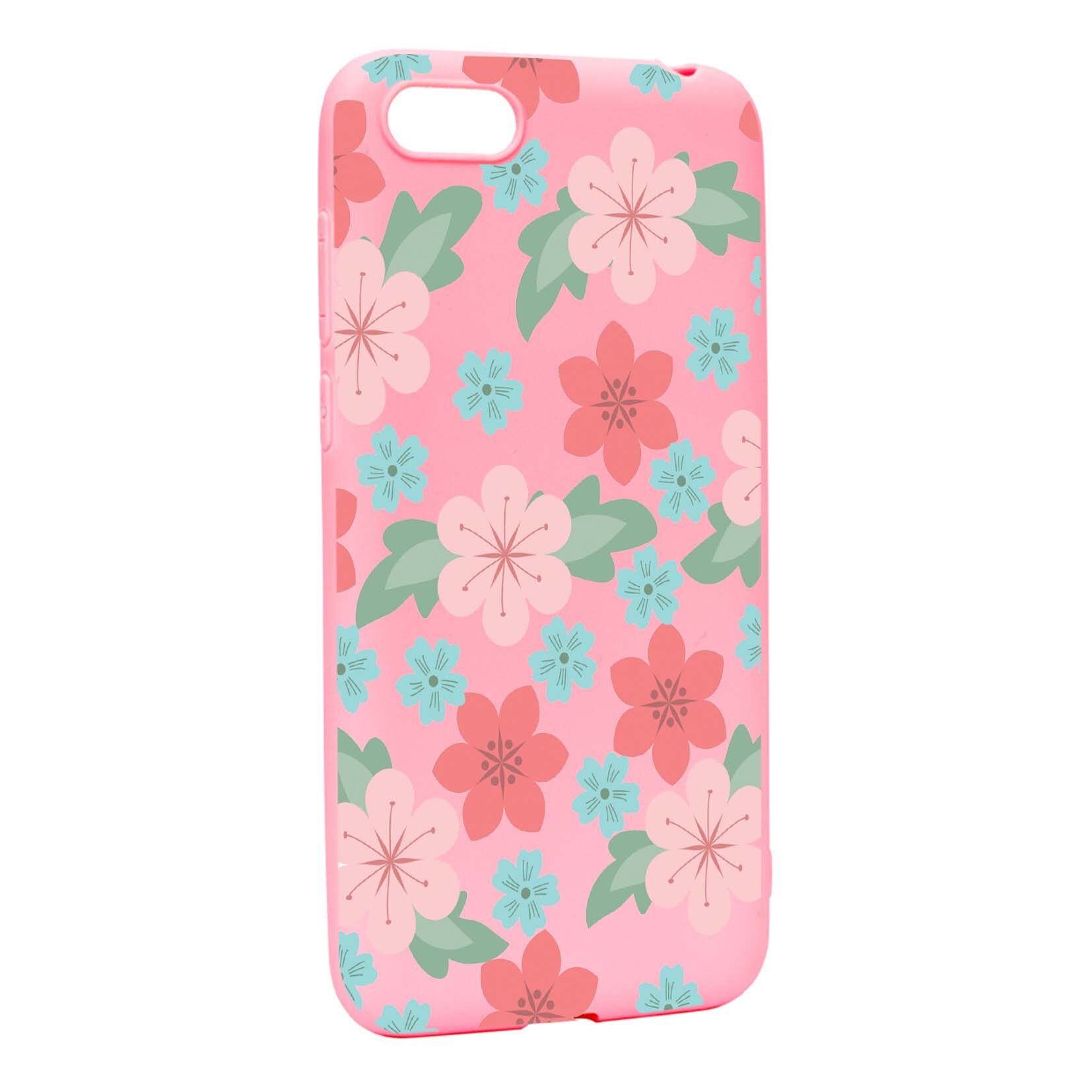 Husa de protectie Flori, culorile de pastel, pentru Apple iPhone 6 / 6S, rezistenta la uzura, anti-alunecare, din silicon Premium, P515
