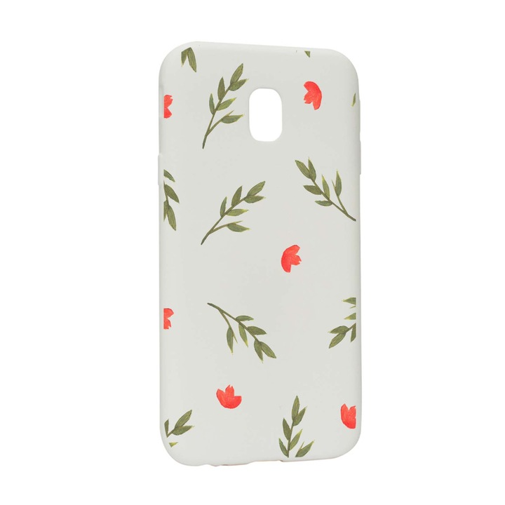 Husa de protectie Flori, pentru Samsung Galaxy J7 2018, rezistenta la uzura, anti-alunecare, din silicon Premium, W516