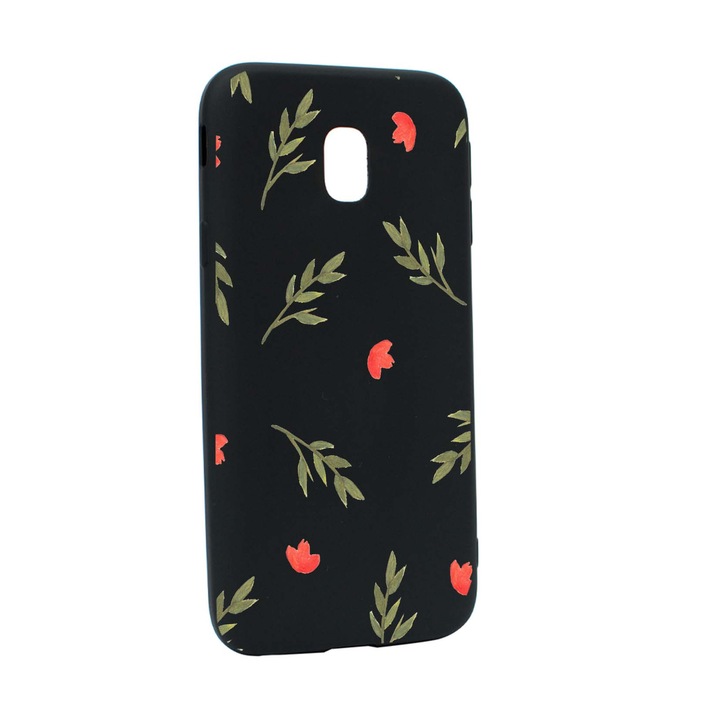 Husa de protectie Flori, pentru Samsung Galaxy J7 2018, rezistenta la uzura, anti-alunecare, din silicon Premium, B516