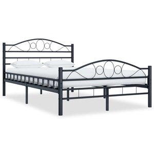 cadrului de pat metalic vidaXL, negru, 120 x 200 cm, Cadru din otel, 18.75 kg