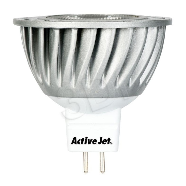 Bec LED ActiveJet AJE-P1353W, GU5.3, 3W, lumina alba calda