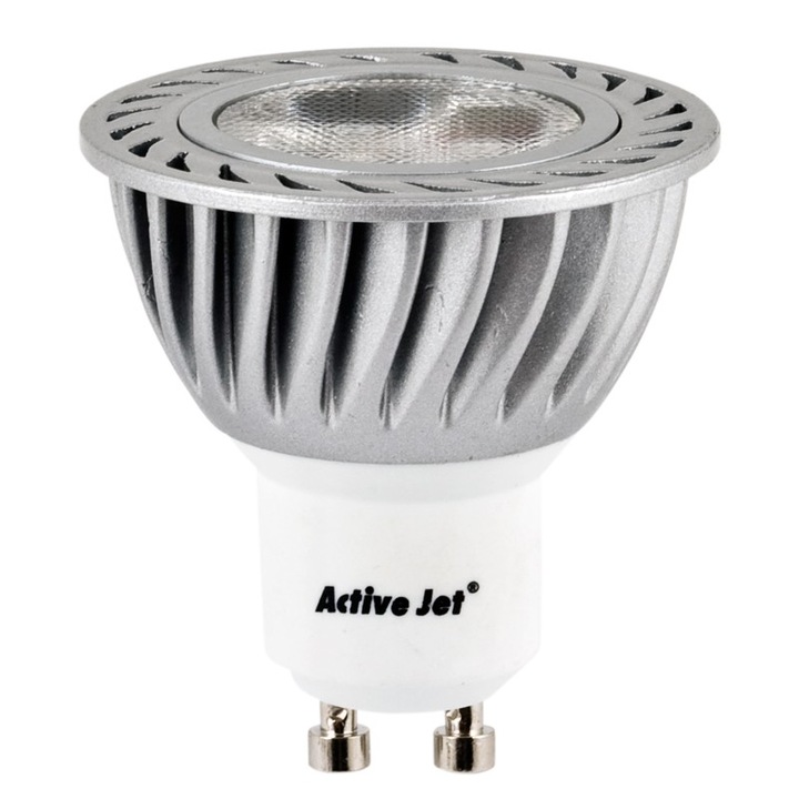 Bec LED ActiveJet AJE-P3110W, GU10, 4W, lumina alba calda