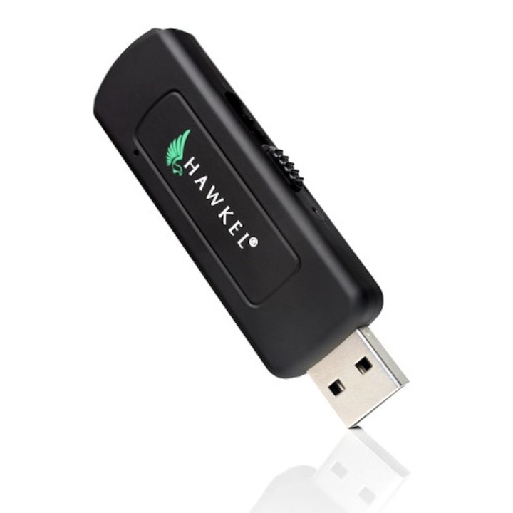 Stick USB cu reportofon ascuns Hawkel VR-09, activare vocala, 4GB