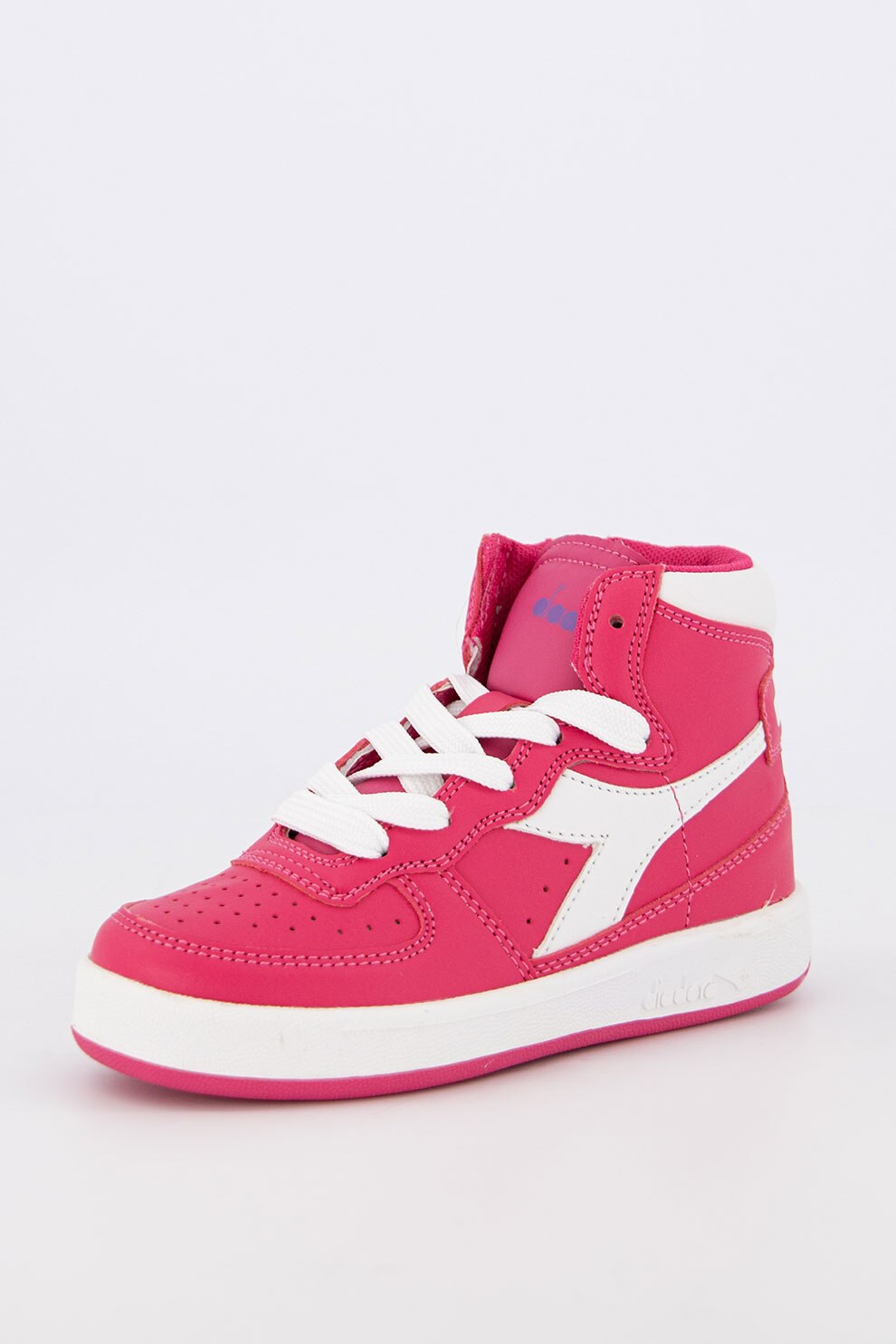 Diadora, Pantofi sport mid-high de piele ecologica Basket II