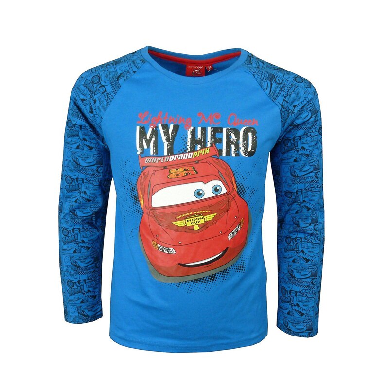 Bluza cu maneca lunga pentru baieti Cars Sun City HO1097A, Albastru, 128