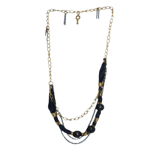 Colier deosebit din zale si margele ,D&J Exclussive,bleumarin