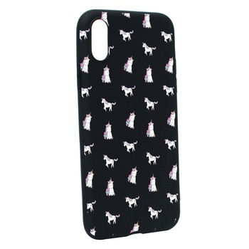 Husa de protectie Unicorn, pentru Apple iPhone XS / X, rezistenta la uzura, anti-alunecare, din silicon Premium, B522 Husa de protectie Unicorn, pentru Apple iPhone XS / X, rezistenta la uzura, anti-alunecare, din silicon Premium, B522