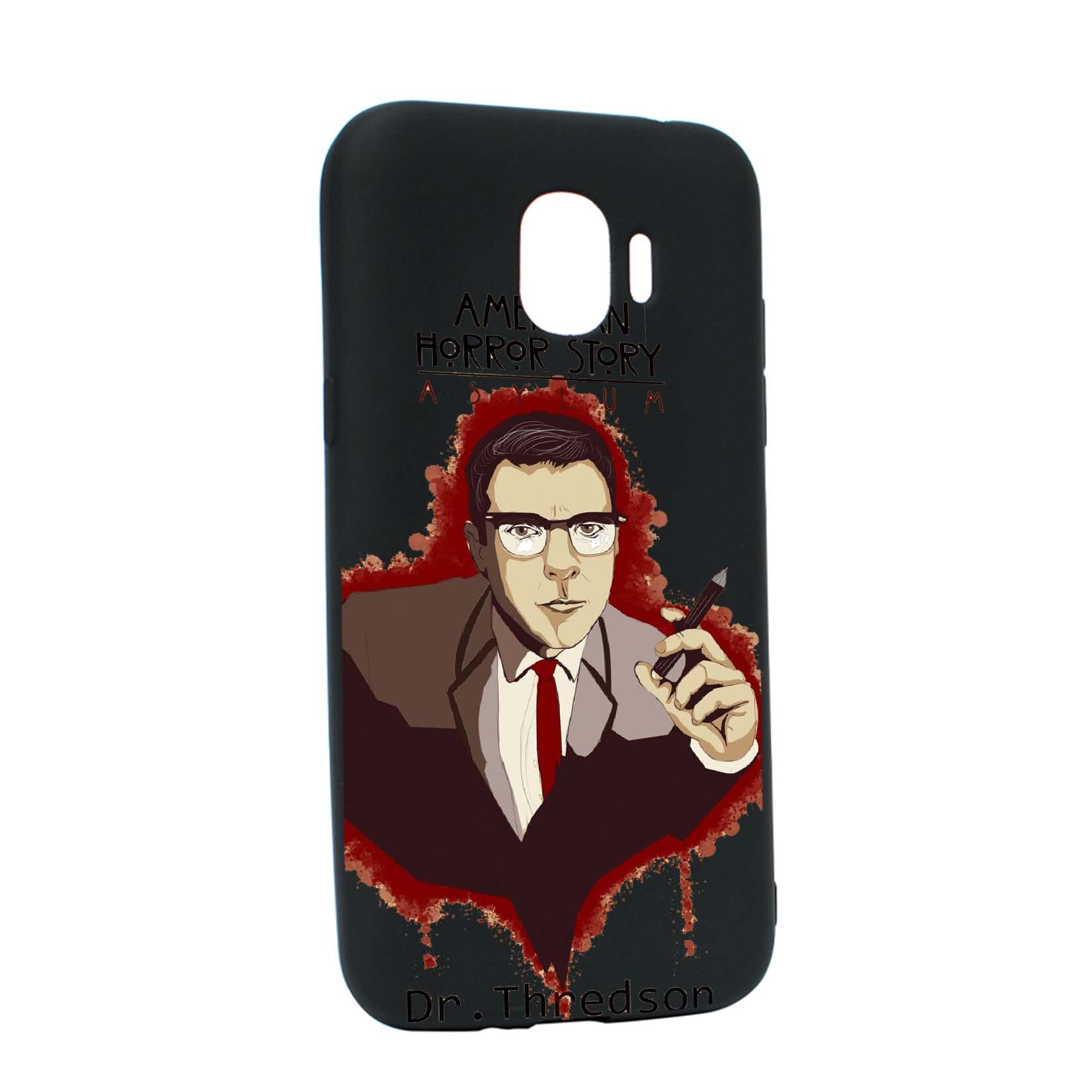 Husa de protectie Amercian Horror Dr. Thredson, pentru Samsung Galaxy J2 Pro 2018 / J2 2018 / Grand Prime Pro, rezistenta la uzura, anti-alunecare, din silicon Premium, B518