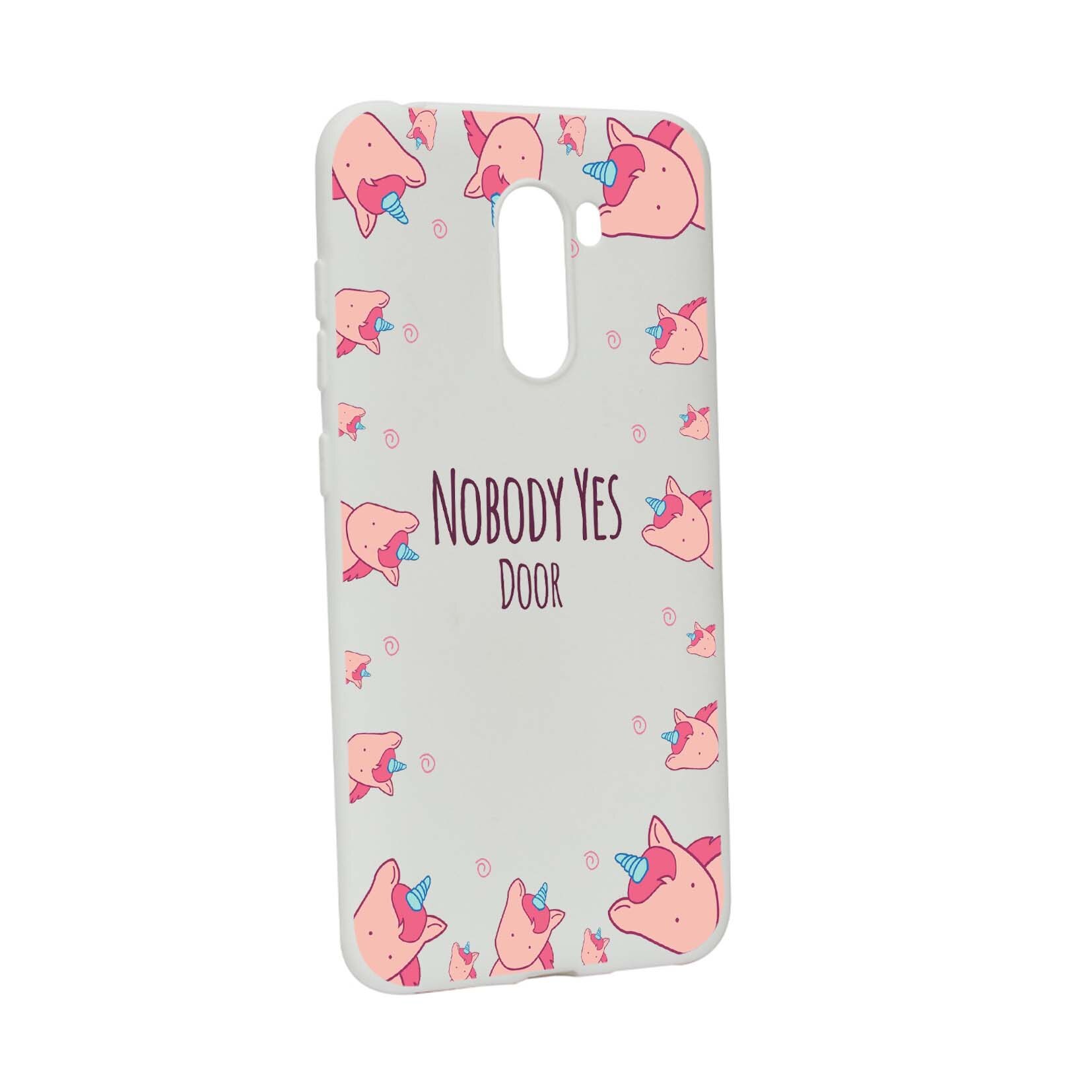 Husa de protectie Unicorn - Nobody yes, pentru Xiaomi PocoPhone F1, rezistenta la uzura, anti-alunecare, din silicon Premium, W523