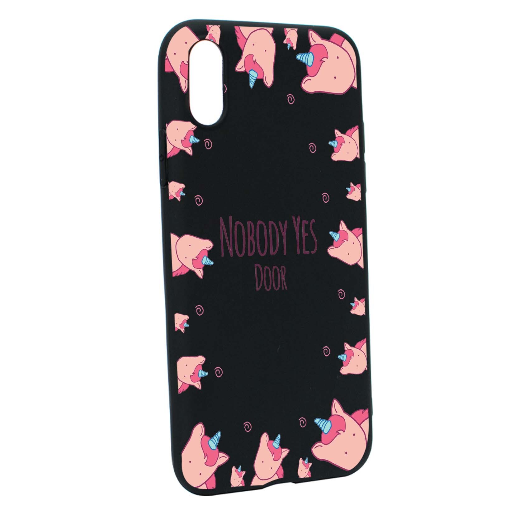 Husa de protectie Unicorn - Nobody yes, pentru Apple iPhone XS Max, rezistenta la uzura, anti-alunecare, din silicon Premium, B523