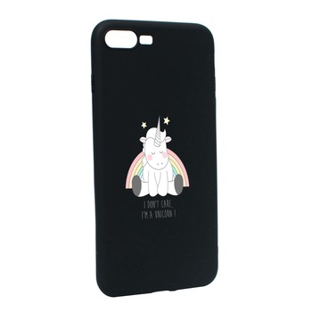 Husa de protectie Unicorn - I Don't Care, pentru Apple iPhone 7 Plus / 8 Plus, rezistenta la uzura, anti-alunecare, din silicon Premium, B524 Husa de protectie Unicorn - I Don't Care, pentru Apple iPhone 7 Plus / 8 Plus, rezistenta la uzura, anti-alunecare, din silicon Premium, B524