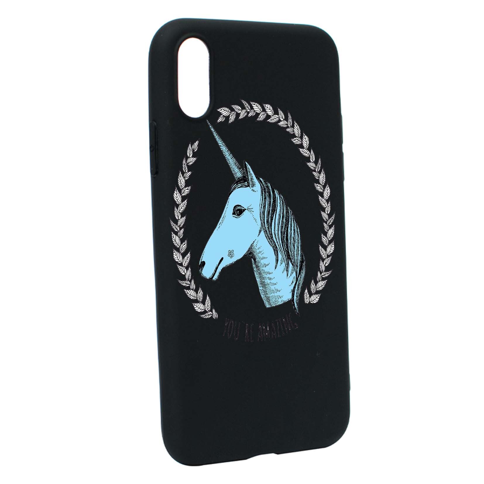 Husa de protectie Unicorn, pentru Apple iPhone XS Max, rezistenta la uzura, anti-alunecare, din silicon Premium, B520