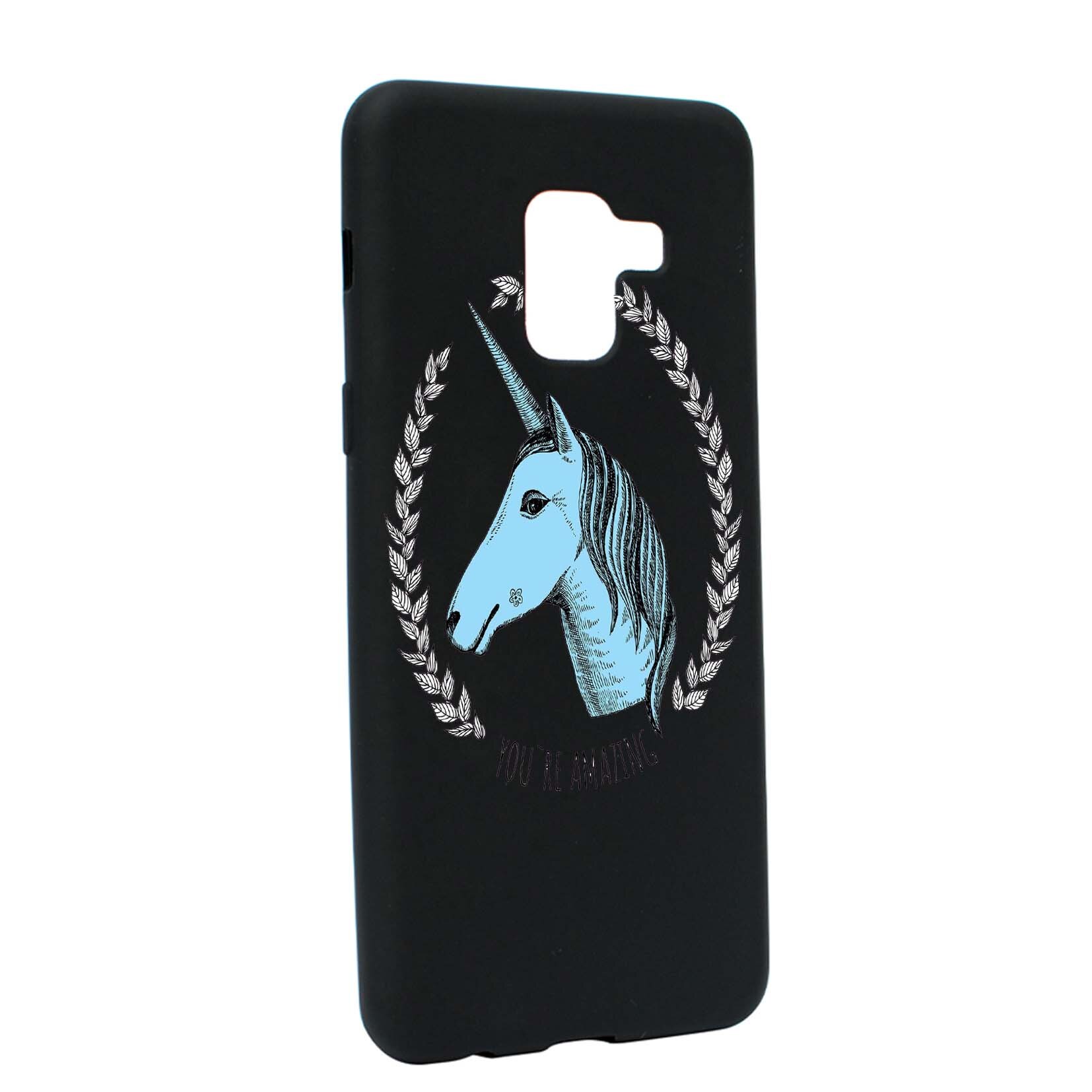 Husa de protectie Unicorn, pentru Samsung Galaxy A5 2018, rezistenta la uzura, anti-alunecare, din silicon Premium, B520
