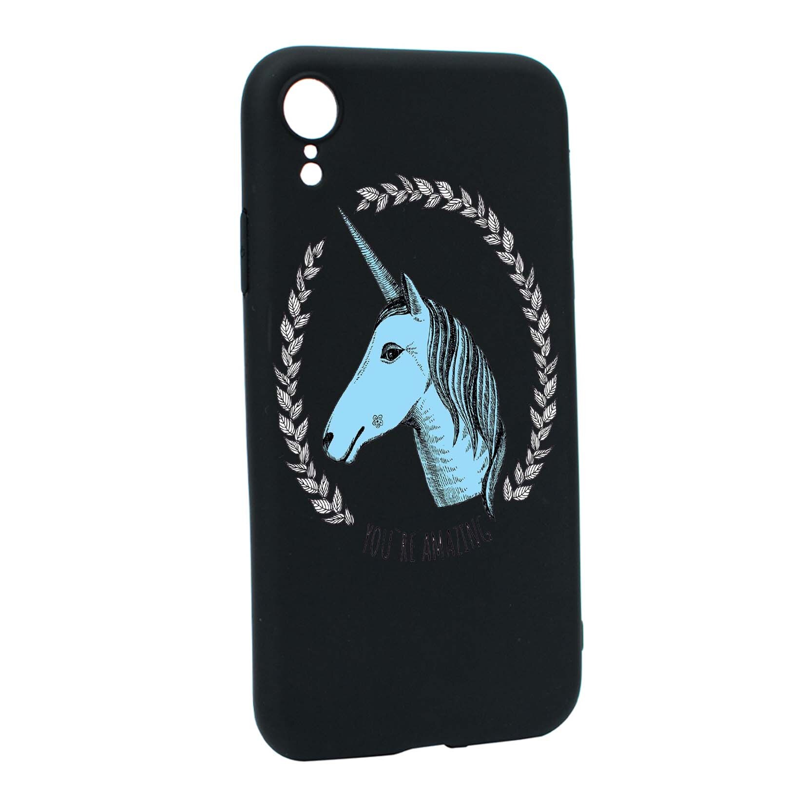 Husa de protectie Unicorn, pentru Apple iPhone XR, rezistenta la uzura, anti-alunecare, din silicon Premium, B520